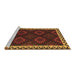 Sideview of Machine Washable Oriental Brown Traditional Rug, wshcon2544brn