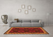 Machine Washable Oriental Orange Traditional Area Rugs in a Living Room, wshcon2544org