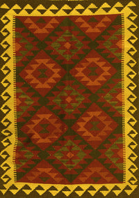 Oriental Yellow Traditional Rug, con2544yw