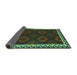 Sideview of Oriental Turquoise Traditional Rug, con2544turq