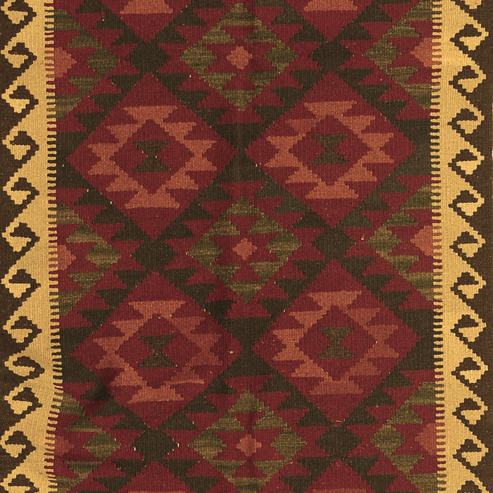 Machine Washable Oriental Brown Traditional Rug, wshcon2544brn