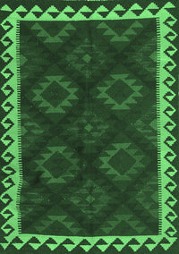 Oriental Emerald Green Traditional Rug, con2544emgrn