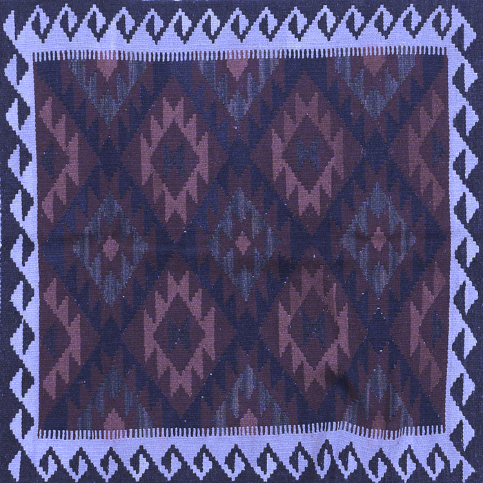 Square Machine Washable Oriental Blue Traditional Rug, wshcon2544blu