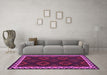 Machine Washable Oriental Purple Traditional Area Rugs in a Living Room, wshcon2544pur