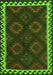 Serging Thickness of Machine Washable Oriental Green Traditional Area Rugs, wshcon2544grn