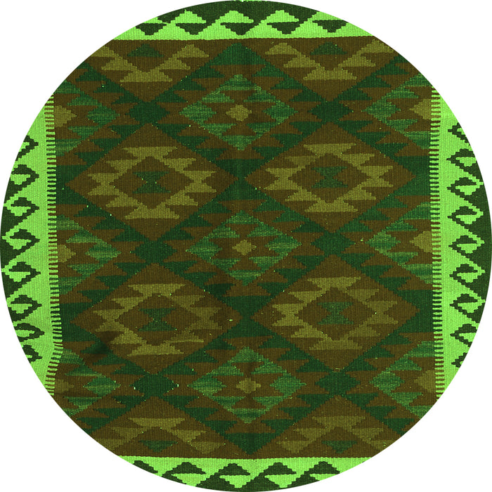 Machine Washable Oriental Green Traditional Area Rugs, wshcon2544grn