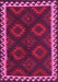 Machine Washable Oriental Pink Traditional Rug, wshcon2544pnk