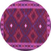 Round Oriental Purple Traditional Rug, con2545pur