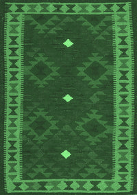 Oriental Emerald Green Traditional Rug, con2545emgrn