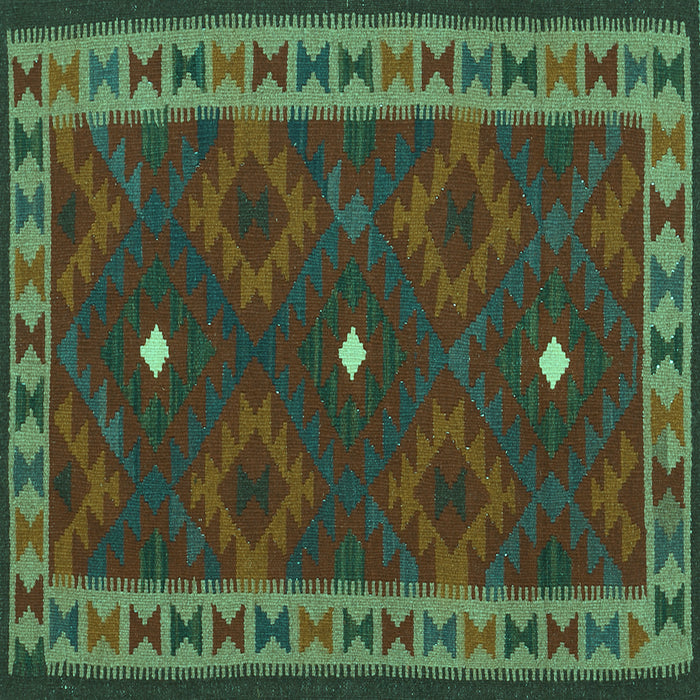 Square Oriental Turquoise Traditional Rug, con2545turq