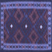 Square Oriental Blue Traditional Rug, con2545blu