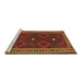 Sideview of Machine Washable Oriental Brown Traditional Rug, wshcon2545brn