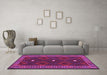 Machine Washable Oriental Purple Traditional Area Rugs in a Living Room, wshcon2545pur