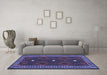 Machine Washable Oriental Blue Traditional Rug in a Living Room, wshcon2545blu