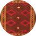 Square Oriental Orange Traditional Rug, con2545org