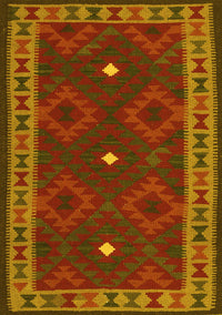 Oriental Yellow Traditional Rug, con2545yw