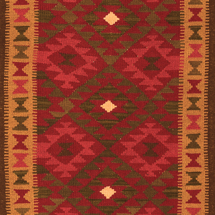 Serging Thickness of Machine Washable Oriental Orange Traditional Area Rugs, wshcon2545org