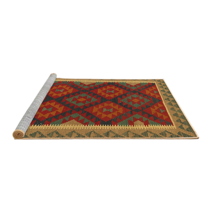 Serging Thickness of Machine Washable Contemporary Light Brown Rug, wshcon2546