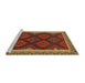 Serging Thickness of Machine Washable Contemporary Light Brown Rug, wshcon2546