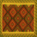 Square Oriental Yellow Traditional Rug, con2546yw