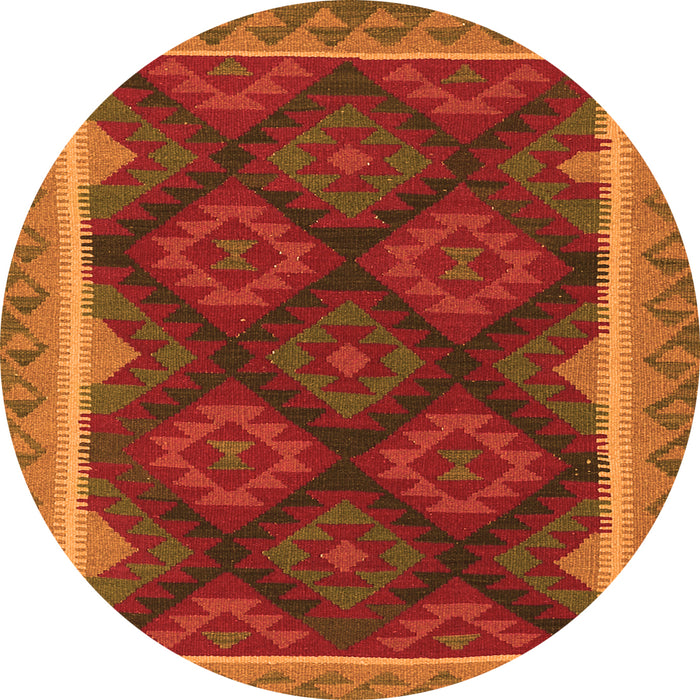 Square Oriental Orange Traditional Rug, con2546org