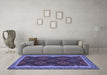 Machine Washable Oriental Blue Traditional Rug in a Living Room, wshcon2546blu