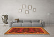 Machine Washable Oriental Orange Traditional Area Rugs in a Living Room, wshcon2546org