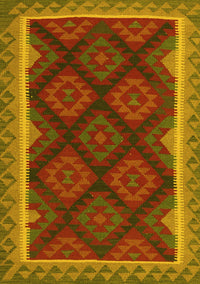 Oriental Yellow Traditional Rug, con2546yw