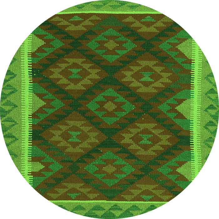 Square Oriental Green Traditional Rug, con2546grn