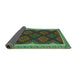 Sideview of Oriental Turquoise Traditional Rug, con2546turq