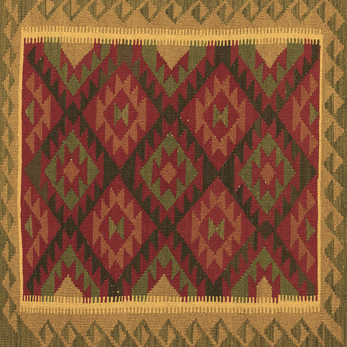 Square Machine Washable Oriental Brown Traditional Rug, wshcon2546brn