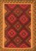 Serging Thickness of Machine Washable Oriental Orange Traditional Area Rugs, wshcon2546org