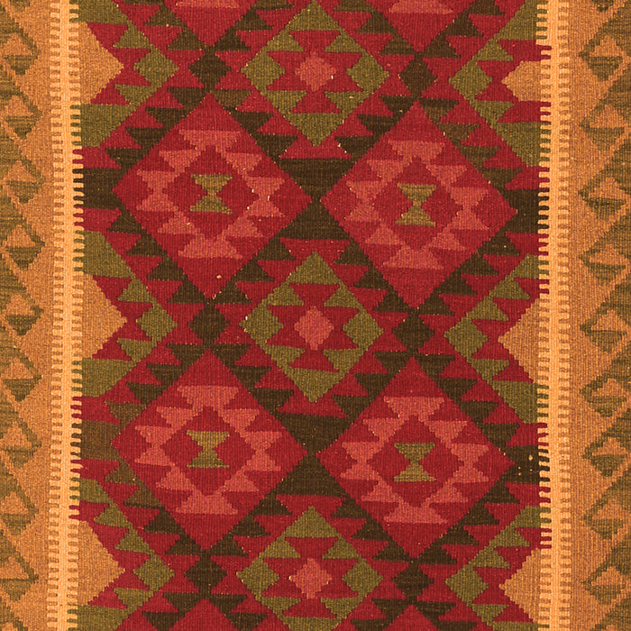 Serging Thickness of Machine Washable Oriental Orange Traditional Area Rugs, wshcon2546org
