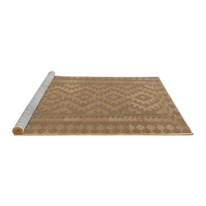Serging Thickness of Machine Washable Contemporary Light Brown Rug, wshcon2547