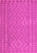 Machine Washable Southwestern Pink Country Rug, wshcon2547pnk