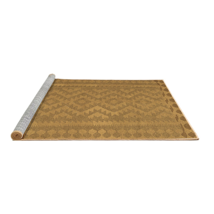 Sideview of Machine Washable Southwestern Brown Country Rug, wshcon2547brn