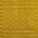 Square Southwestern Yellow Country Rug, con2547yw