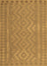 Machine Washable Southwestern Brown Country Rug, wshcon2547brn