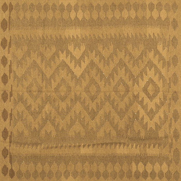 Square Machine Washable Southwestern Brown Country Rug, wshcon2547brn