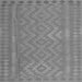 Serging Thickness of Southwestern Gray Country Rug, con2547gry