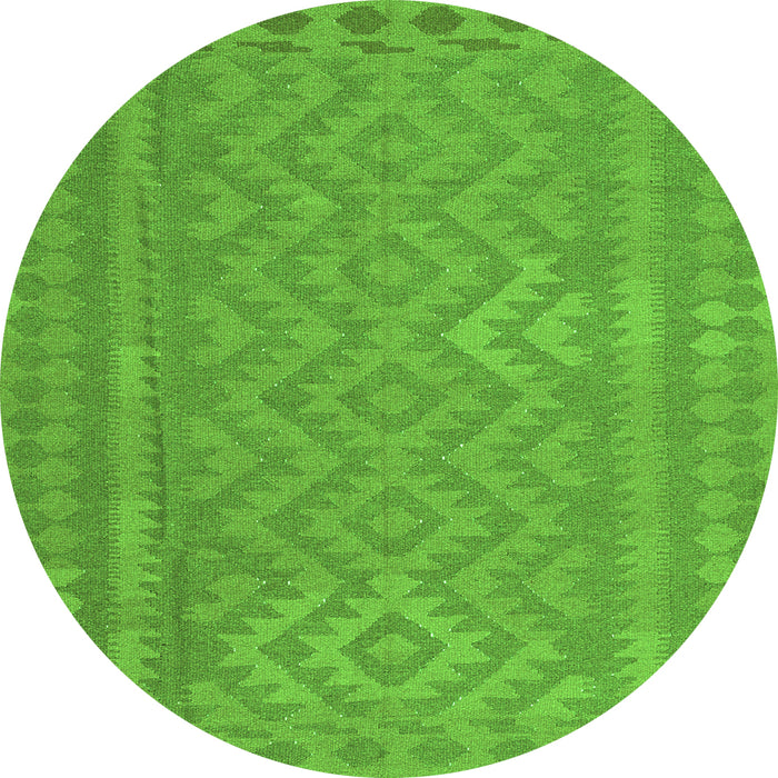 Square Southwestern Green Country Rug, con2547grn