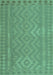 Southwestern Turquoise Country Rug, con2547turq