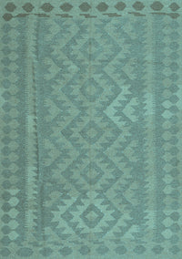 Southwestern Light Blue Country Rug, con2547lblu