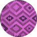 Round Southwestern Purple Country Rug, con2548pur