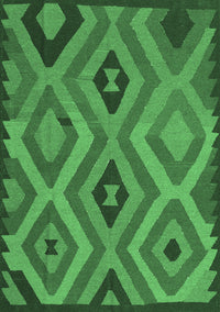 Southwestern Emerald Green Country Rug, con2548emgrn