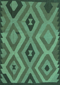 Southwestern Turquoise Country Rug, con2548turq