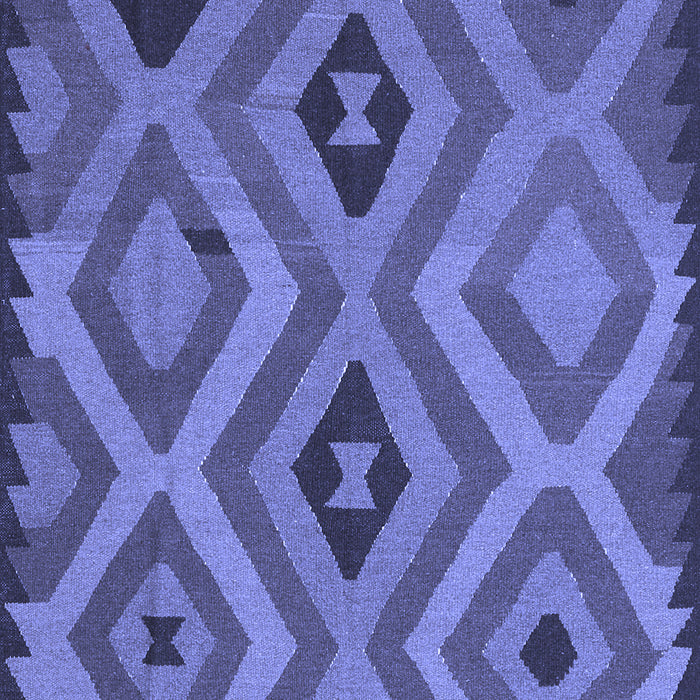 Machine Washable Southwestern Blue Country Rug, wshcon2548blu