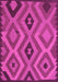 Machine Washable Southwestern Pink Country Rug, wshcon2548pnk