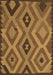 Machine Washable Southwestern Brown Country Rug, wshcon2548brn