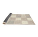 Thickness of Contemporary Tan Brown Checkered Rug, con2549